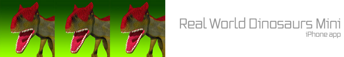 Real World Dinosaurs Mini iPhone App